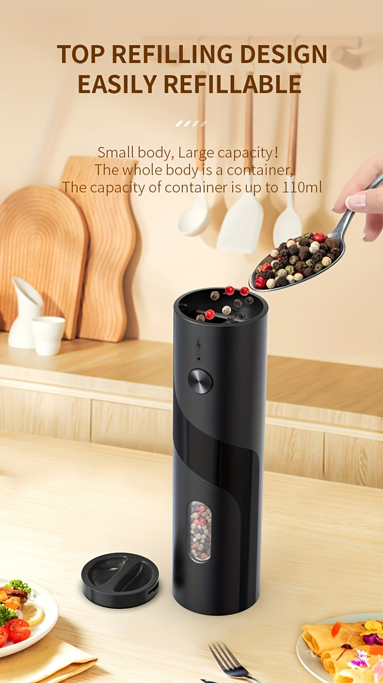 Electric Salt & Pepper Grinder - Rechargeable USB LED
