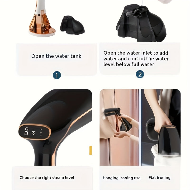 2025 Handheld Garment Steamer - LED Display 9-Second Heating