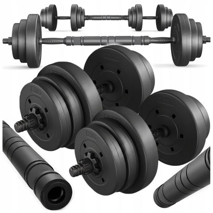 Adjustable Dumbbell Set with Barbell - 20kg/40kg