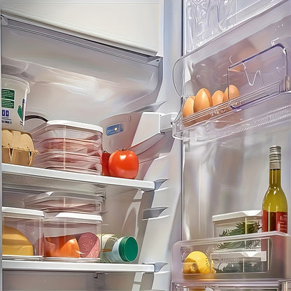 4-Tier Stackable Food Storage Containers - Refrigerator Organizer