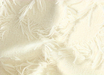 Men's Casual Fringed Pullover Sweater - High Stretch Knit