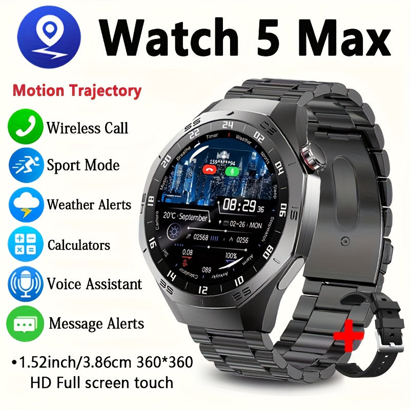 GPS GT5 Pro Men's Smartwatch - 3.86cm HD Display 100+ Sports