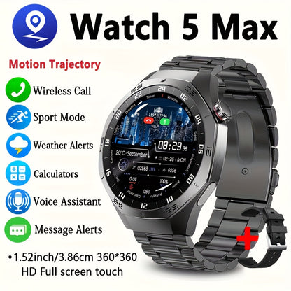GPS GT5 Pro Men's Smartwatch - 3.86cm HD Display 100+ Sports