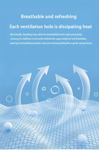 Men's Jacquard Summer Shirt - Ice Feel Round Neck