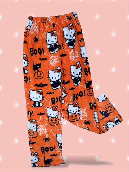 Hello Kitty Women's Flannel Sleep Pants - Thick Warm Winter