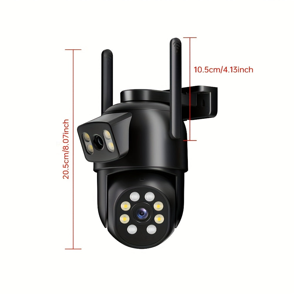 ZHXINSD Wireless Smart Security Camera - PTZ 355° AI 1920p Dual Lens