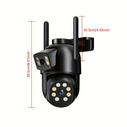 ZHXINSD Wireless Smart Security Camera - PTZ 355° AI 1920p Dual Lens