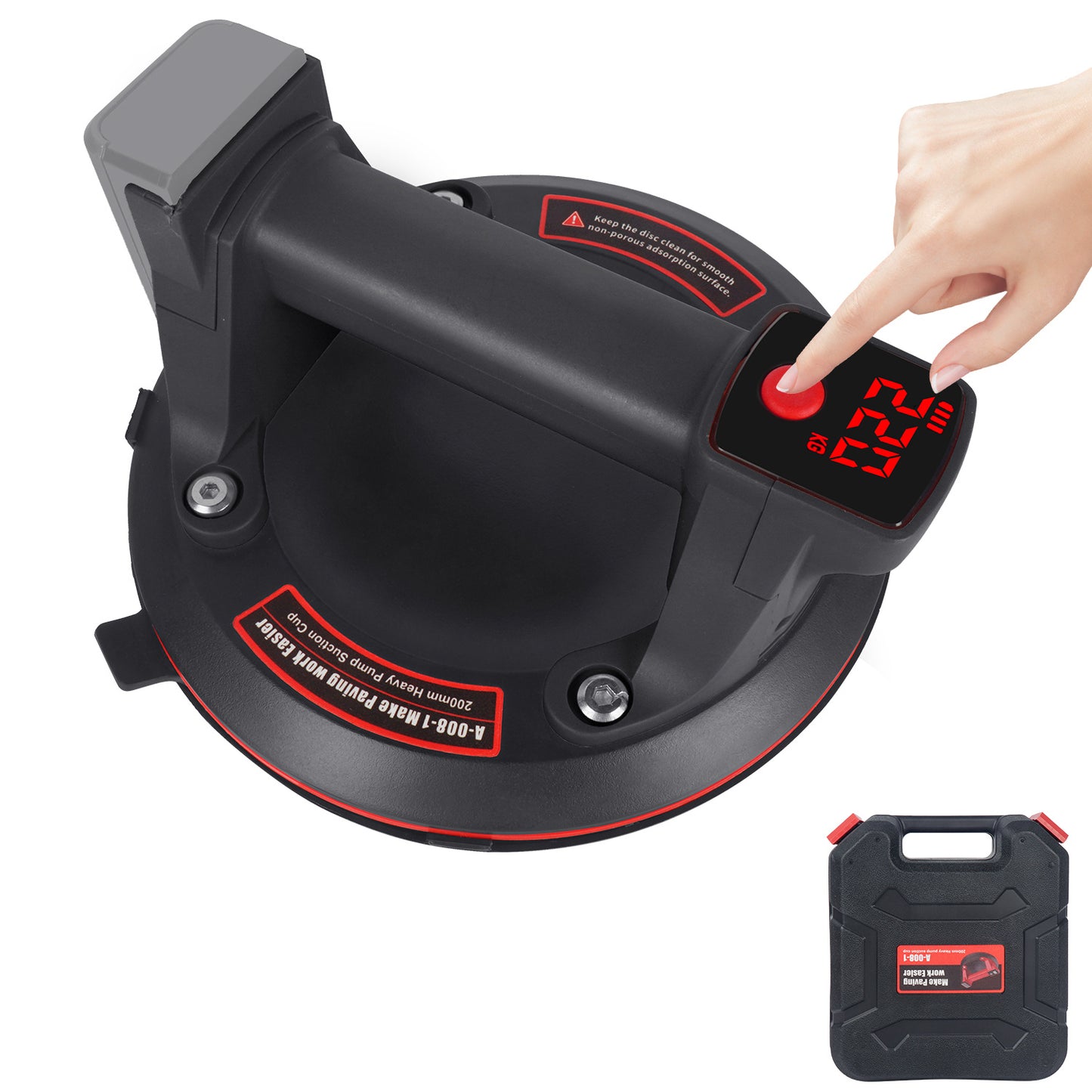 220KG Electric Vacuum Suction Cup - Heavy-Duty Glass Tile Lifter