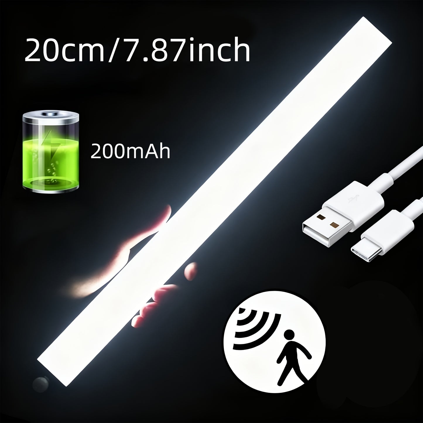 NBBUFF Motion Sensor LED Light - 3 Temps Infinite Dimming USB