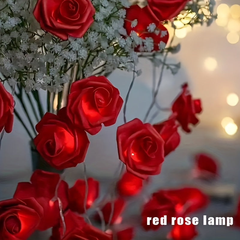 LED Rose Flower String Lights