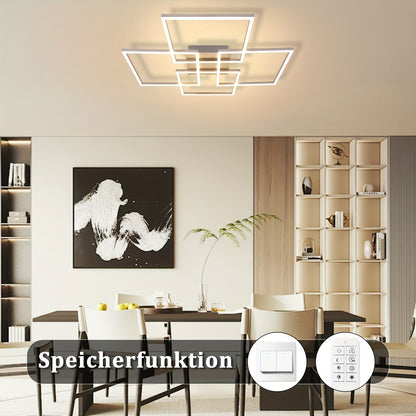GBLY Elegant Square LED Ceiling Light 48W - Dimmable Remote 3000K-6500K
