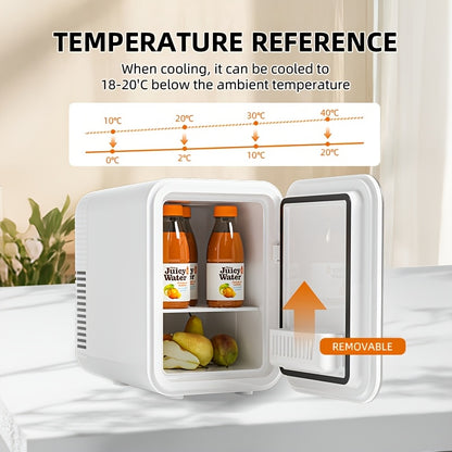 Mini-réfrigérateur pour camping-car 4 L - Glacière et chauffe-plats portables CA + 12 V CC