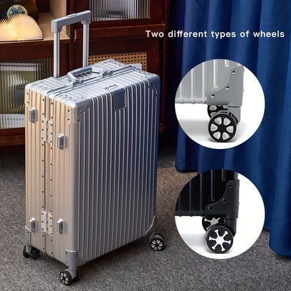 Aluminum Magnesium Alloy Luggage 20-28" - Password Lock Hard Case