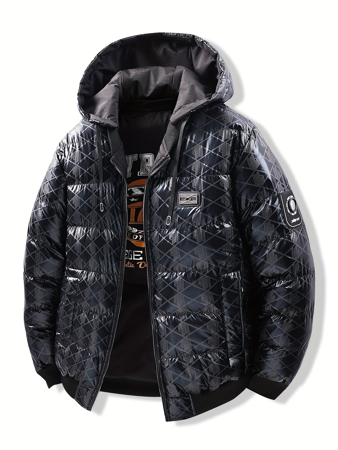 Men's Stylish Puffer Jacket - Thickened Warm