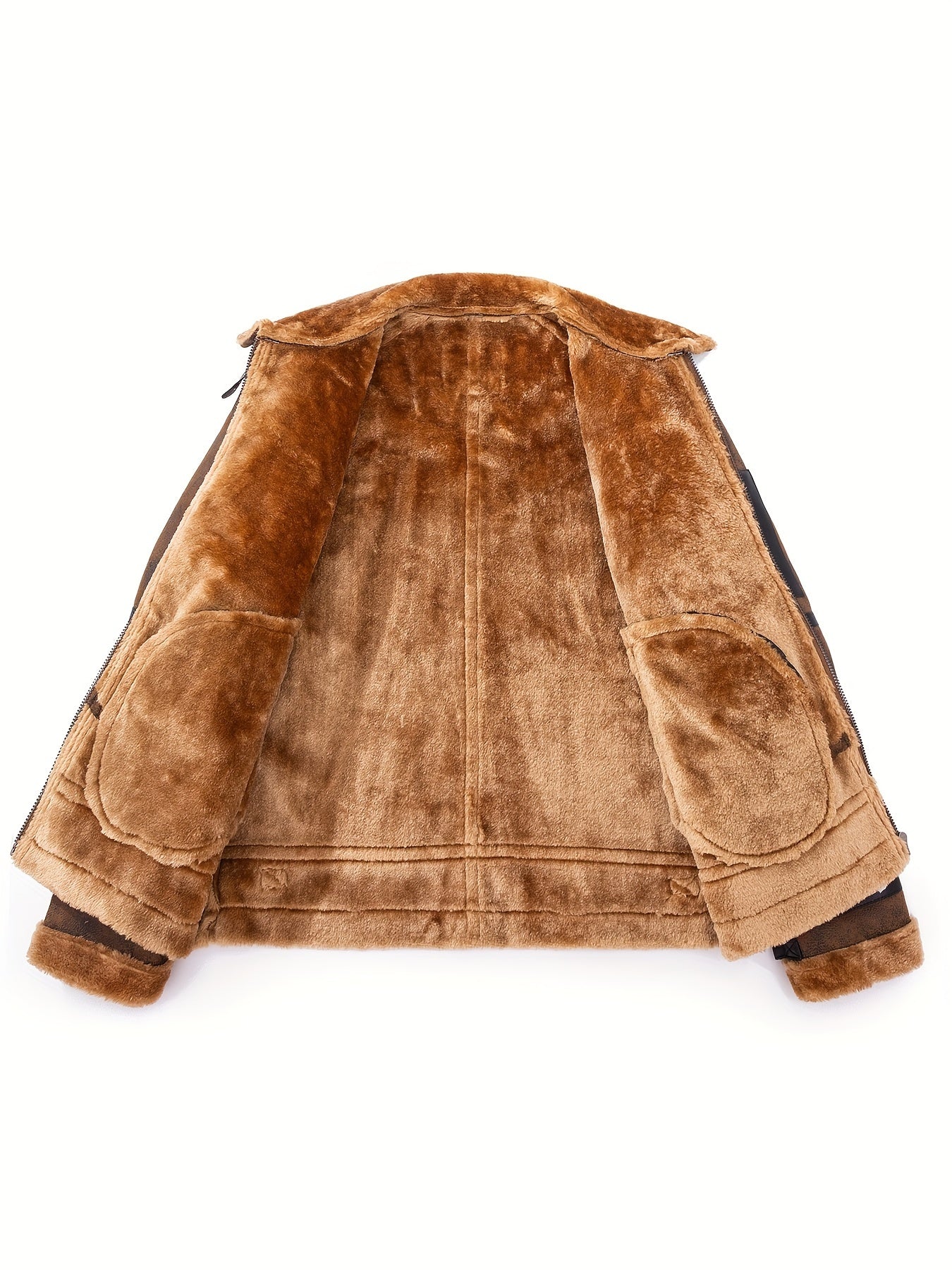 Men's Autumn-Winter Thickened Fleece-Lined Bomber Jacket