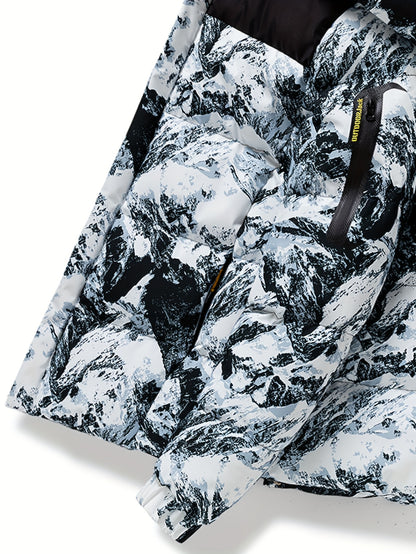 Men's Winter Heavy-Duty Camo Jacket - Hooded Parka Coat