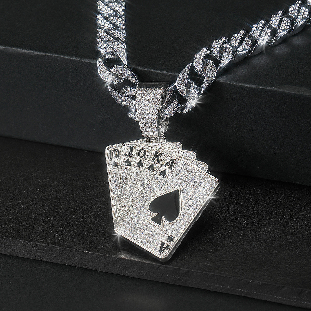 Poker Pendant + Cuban Chain