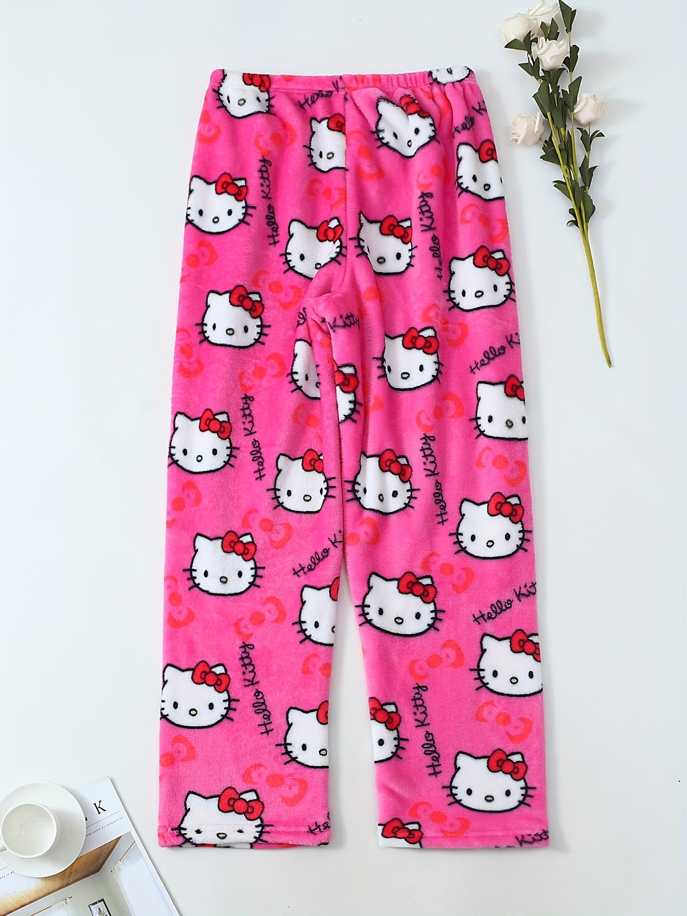 Hello Kitty Women's Flannel Sleep Pants - Thick Warm Winter
