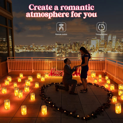 3pcs Flickering Flameless LED Candles – 3D Wick, Remote & Timer