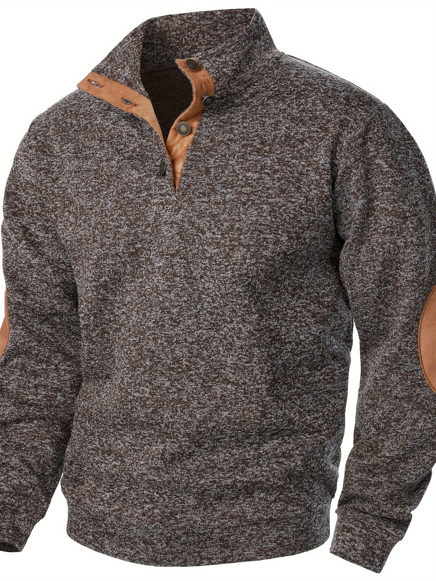 Men's Stand-Collar Casual Sweatshirt - Autumn Winter Long Sleeve