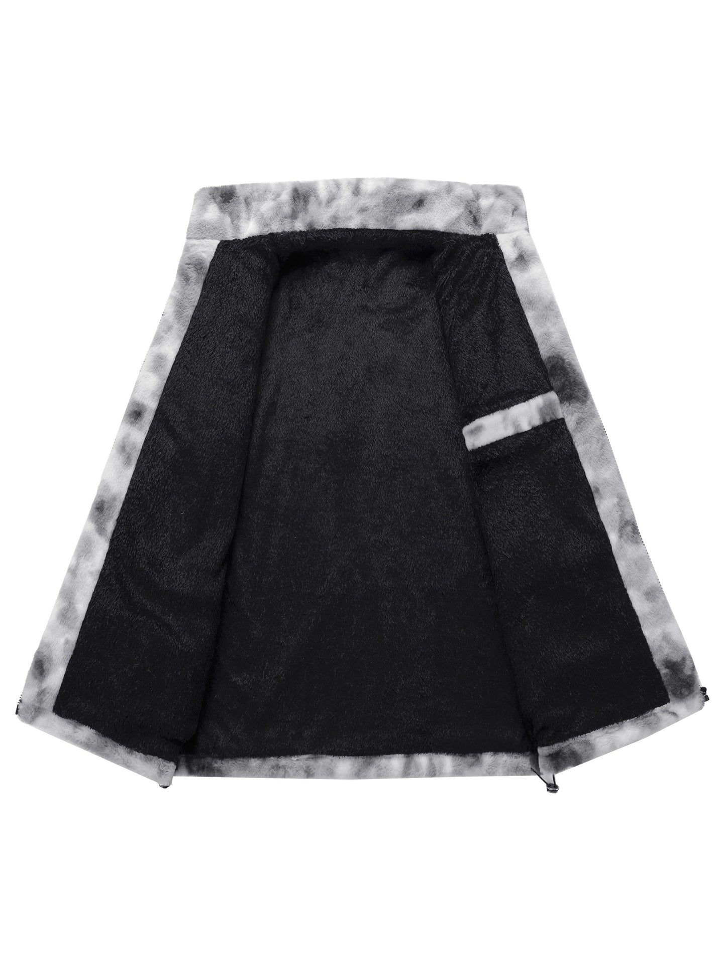 Men's Embroidered Jacket - Funnel Collar Zip-Up