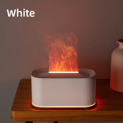 USB Flame Aroma Diffuser - Essential Oil Humidifier with Nightlight