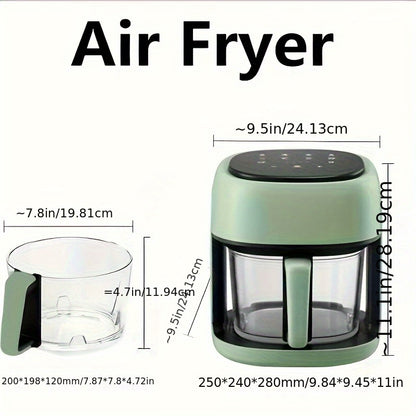 Intelligent Compact Air Fryer 4.5L - Glass 360° Window