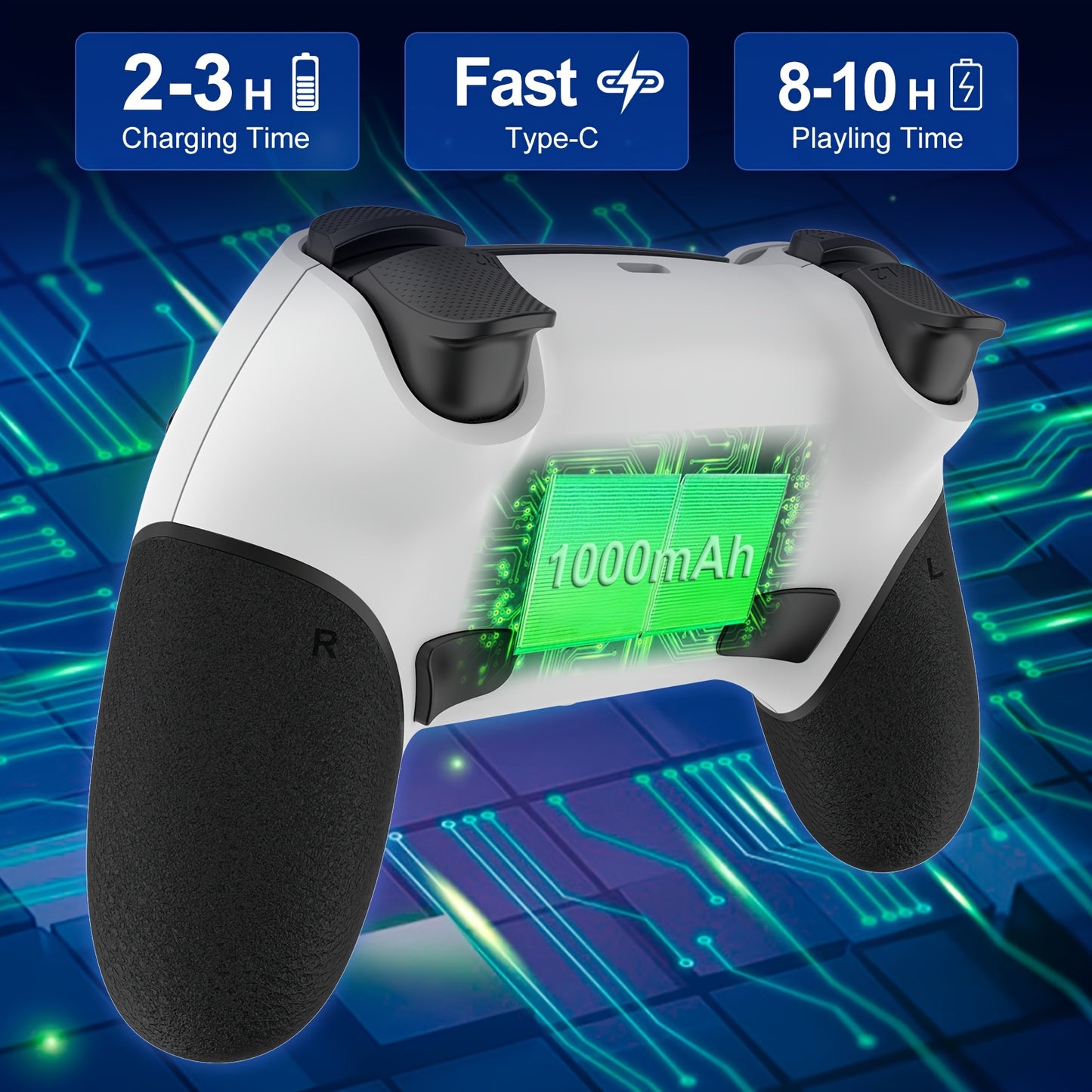 Wireless PS4 Controller - Hall Effect 6-Axis