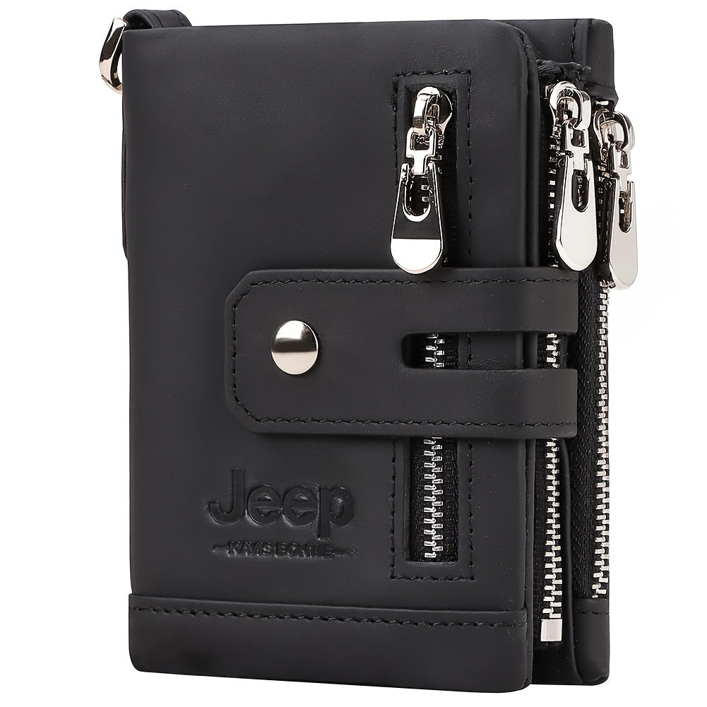 JEEP High Capacity Genuine Leather Wallet - RFID Protection Men
