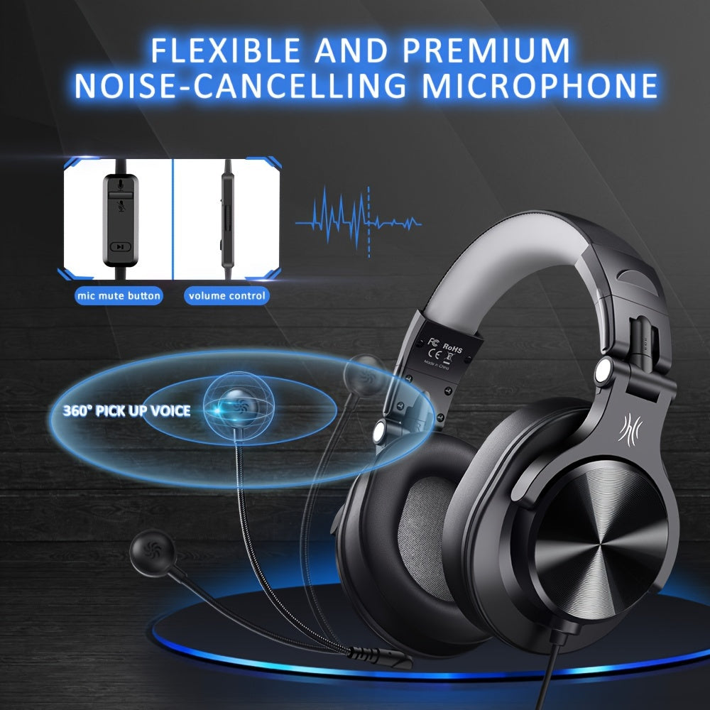 Oneodio A71D Wired Gaming Headset - Detachable Mic & Surround Sound