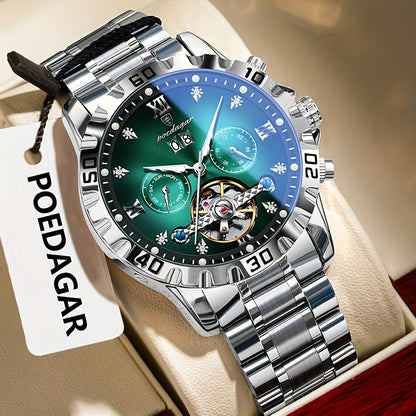 POEDAGAR Men's Luxury Business Watch - Automatic Waterproof
