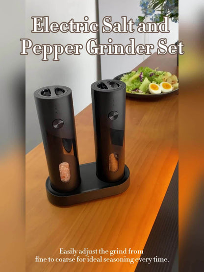 Electric Salt & Pepper Grinder - Rechargeable USB LED