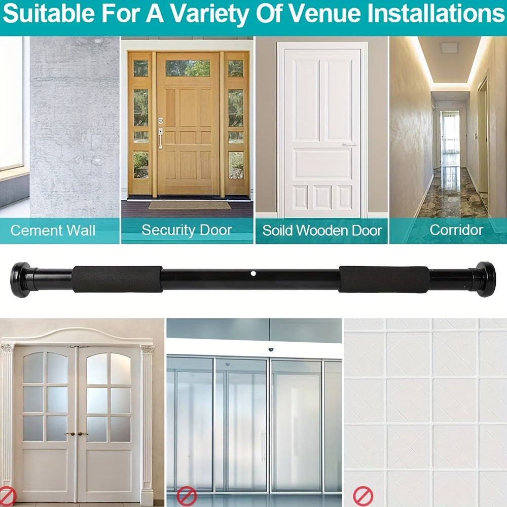 Adjustable Door Pull-Up Bar 61.98-100.08cm - No-Drill Carbon Steel