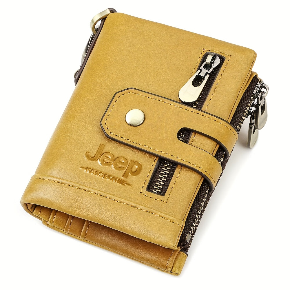 JEEP High Capacity Genuine Leather Wallet - RFID Protection Men