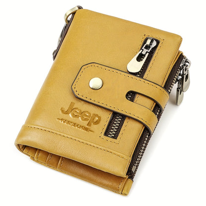 JEEP High Capacity Genuine Leather Wallet - RFID Protection Men