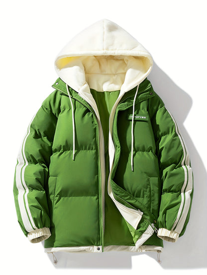 Plus Size Women's Skiing Coat - Warm Thick Hooded Two-Piece