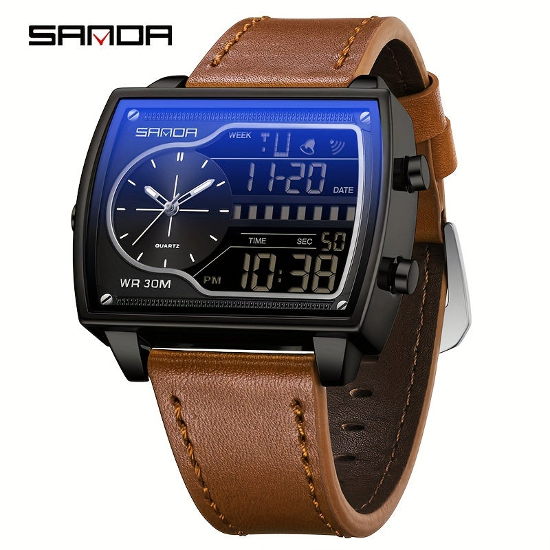 OFNS Men's Digital Watch - Multifunctional Electronic Timing Square