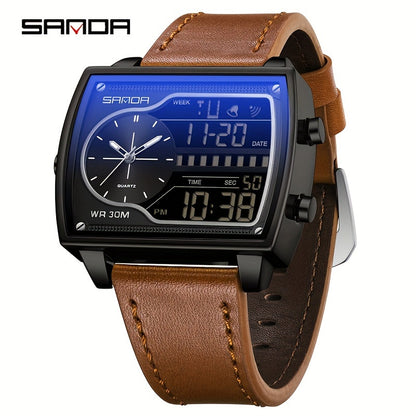 OFNS Men's Digital Watch - Multifunctional Electronic Timing Square