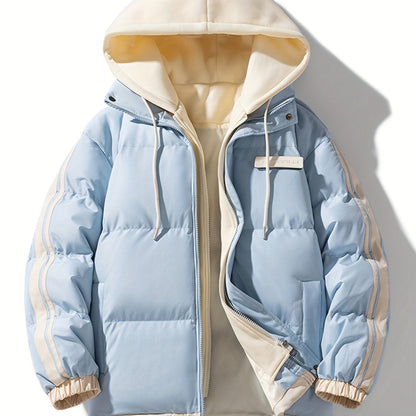 Plus Size Women's Skiing Coat - Warm Thick Hooded Two-Piece