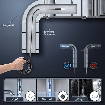 LCD Industrial Endoscope – 8mm Dual/Single Lens Camera