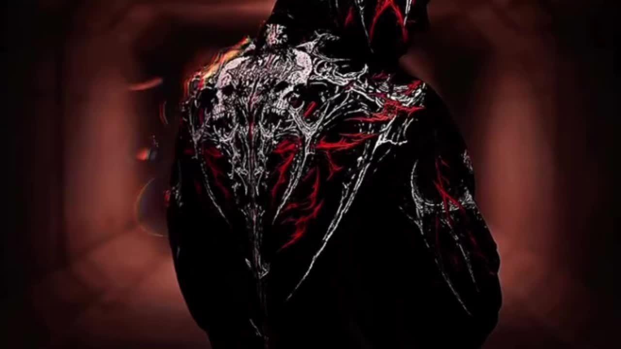 Men's Gothic Letter Print Zip Hoodie - Full-Zip with Pockets