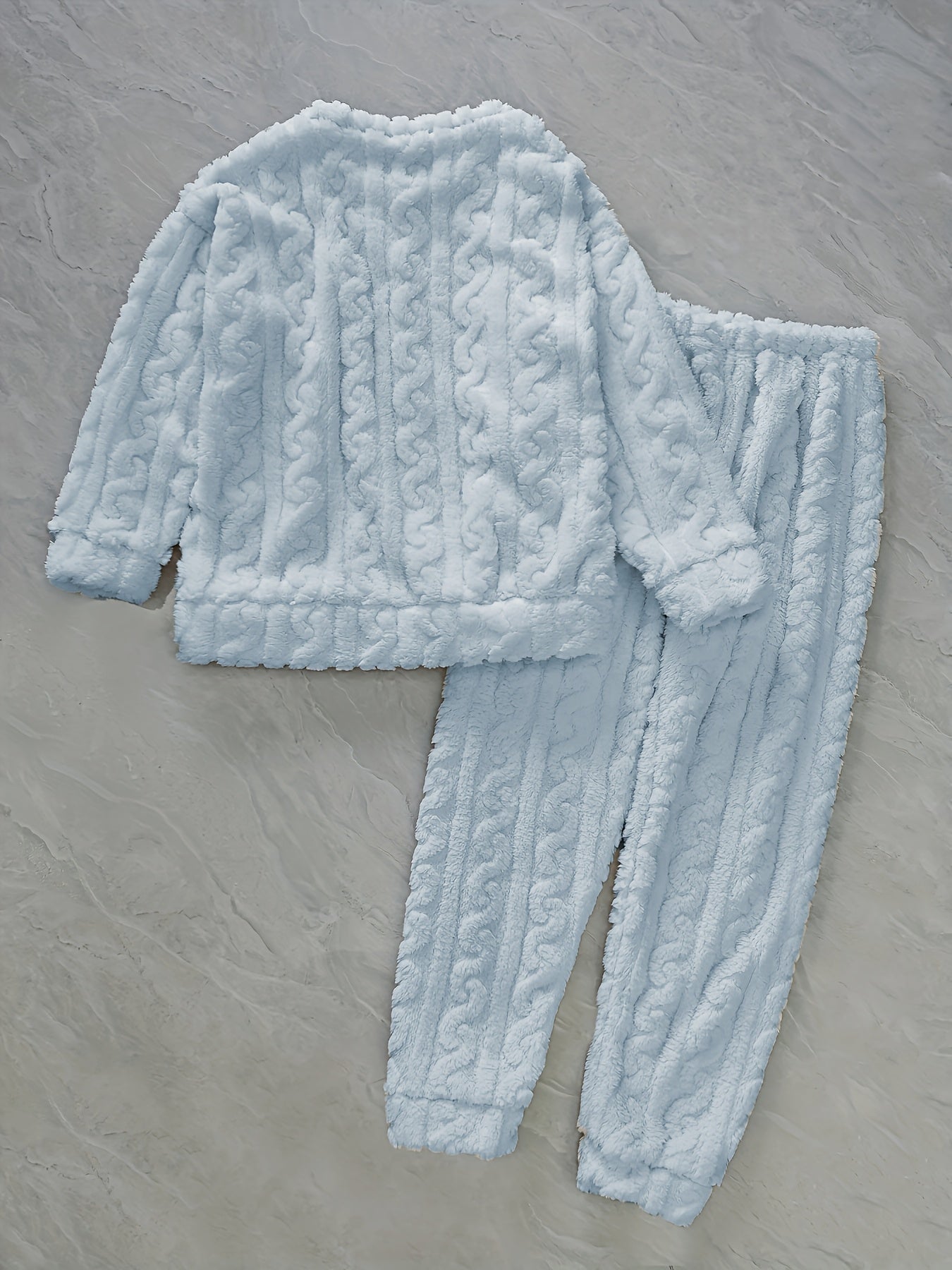 Thick Warm Pajama Set - Jacquard Bear Flannel