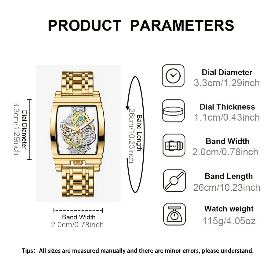 POEDAGAR Men's Waterproof Luminous Luxury Quartz Watch