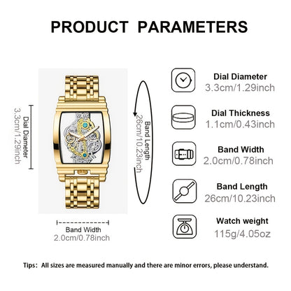 POEDAGAR Men's Waterproof Luminous Luxury Quartz Watch