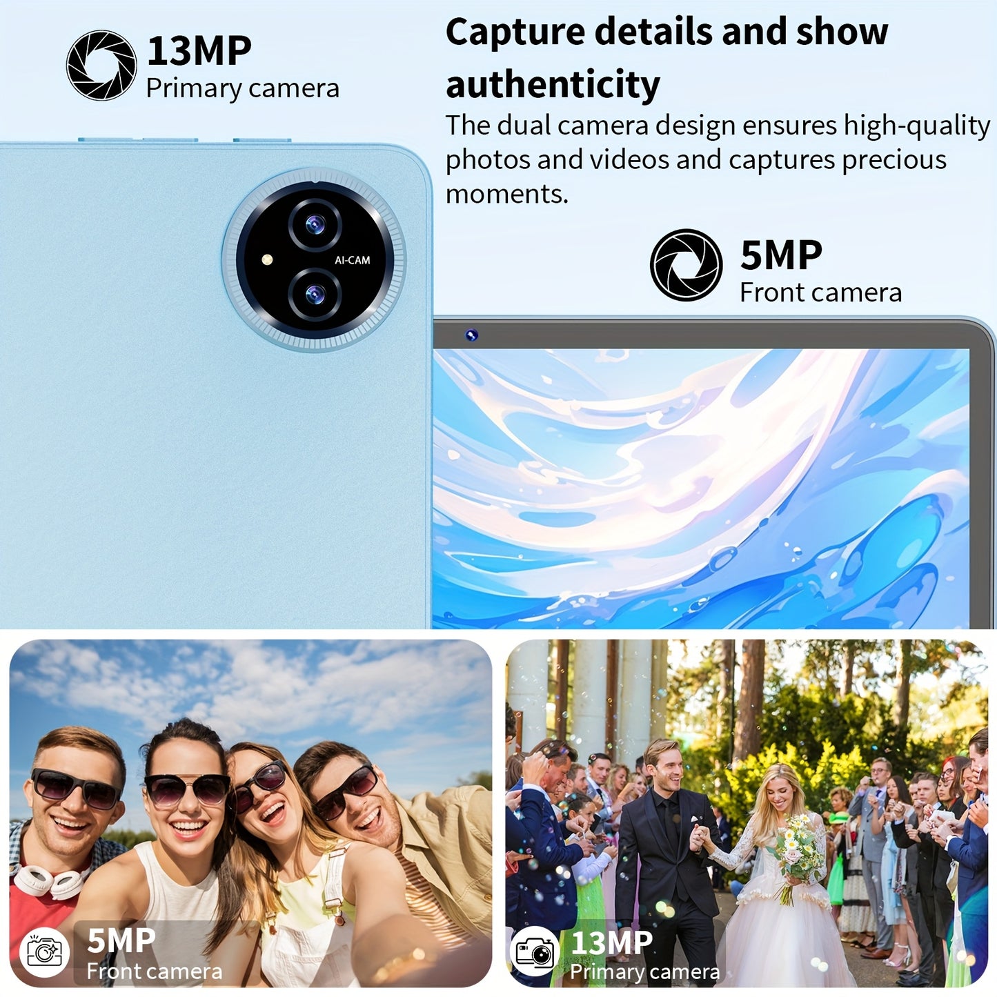 QDDQ Android 15 Tablet 11" - 24GB RAM 256GB 8000mAh Dual Camera