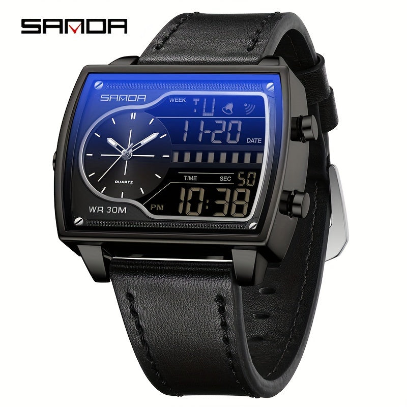 OFNS Men's Digital Watch - Multifunctional Electronic Timing Square