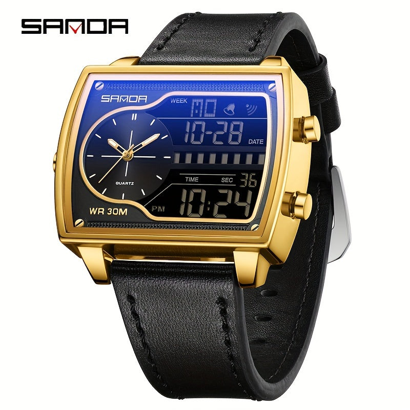 OFNS Men's Digital Watch - Multifunctional Electronic Timing Square
