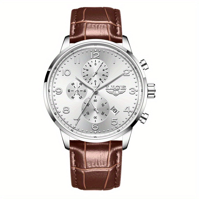LIGE Men's Elegant Chronograph Watch