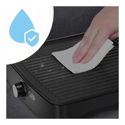 MEMFLOW Electric Panini Grill Toaster 1000W - Foldable Non-Stick