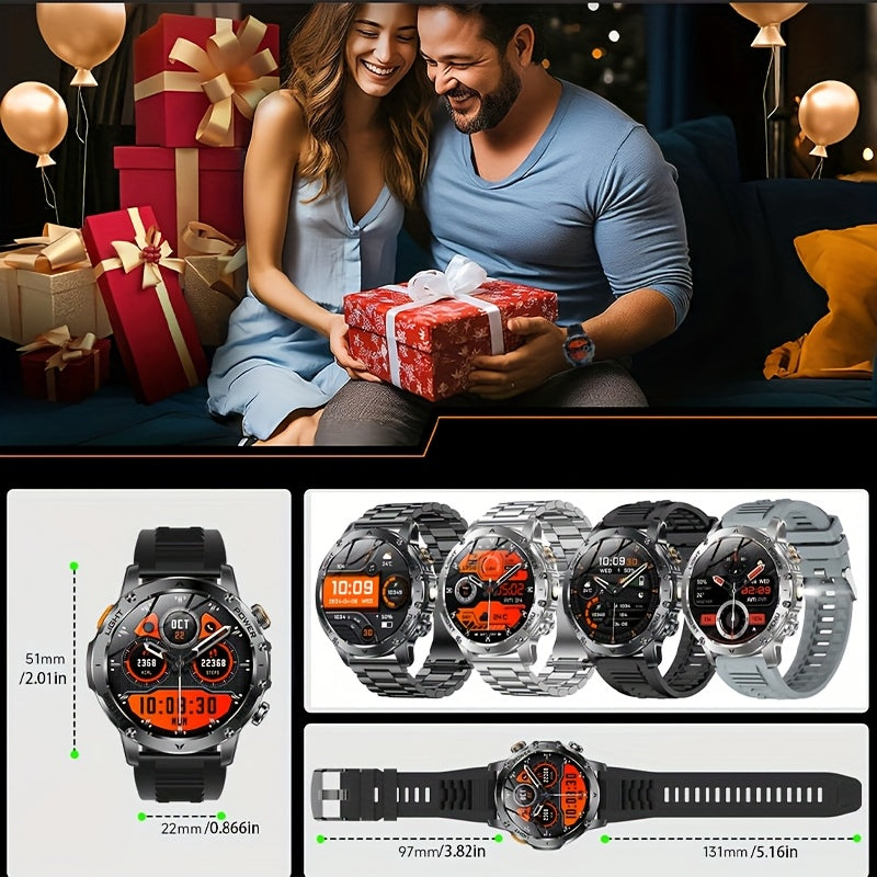 TKTKYY Smart Men's Watch AK87 - 4.32cm Touch 1000mAh IPX8